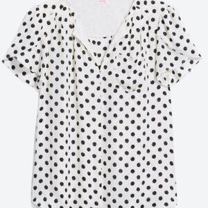 Pixley Polka Dot Women's Top - Black and White